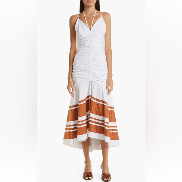 Veronica Beard Fitz High Low Cotton Dress - Picture 1 of 6
